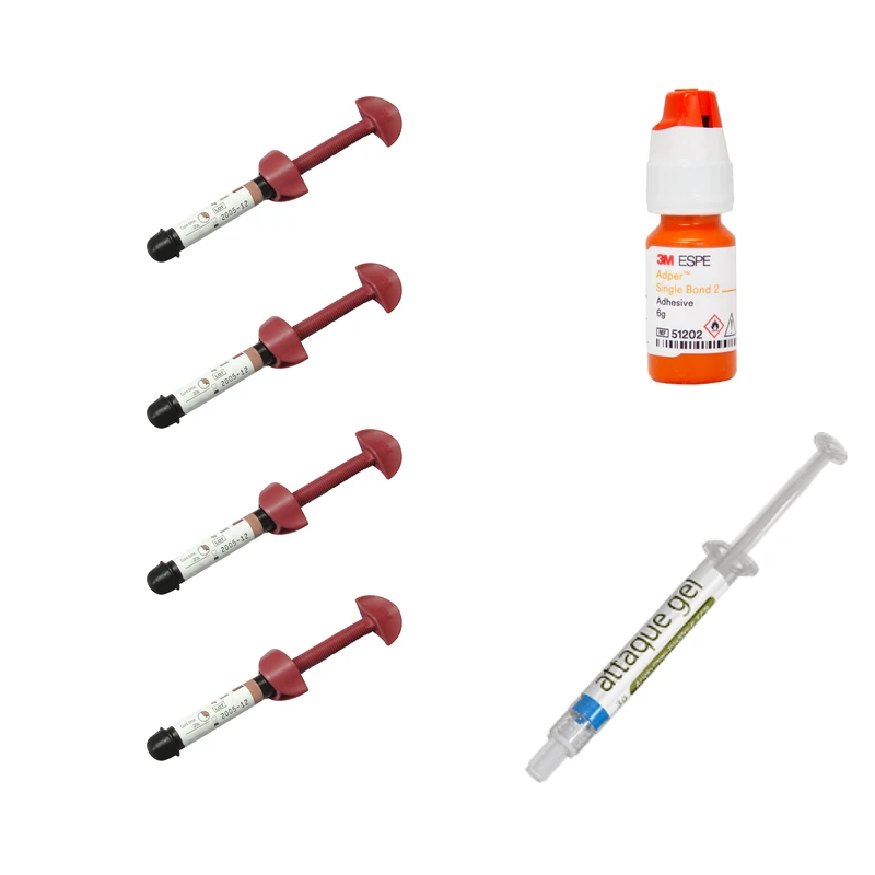 KIT Resina Microhíbrida Filtek Z250 A1,A2,A3,B2 + SingleBond2 + Attaque Gel